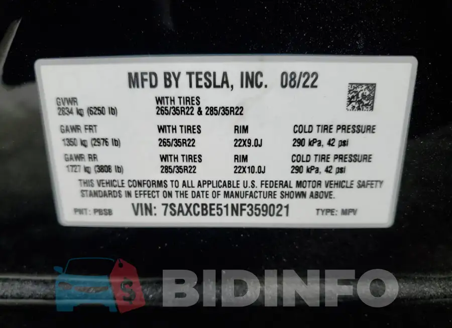 7SAXCBE51NF359021 Photo# 14