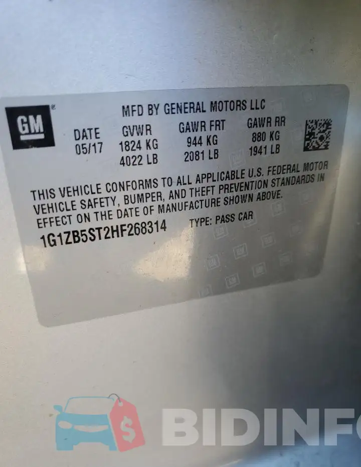 1G1ZB5ST2HF268314 Photo# 12