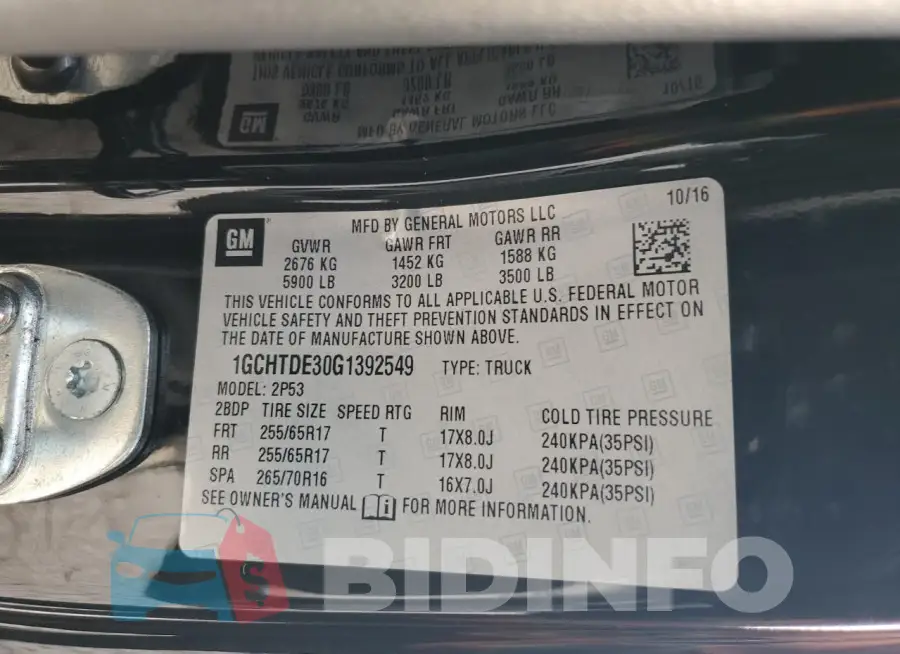 1GCHTDE30G1392549 Photo# 13