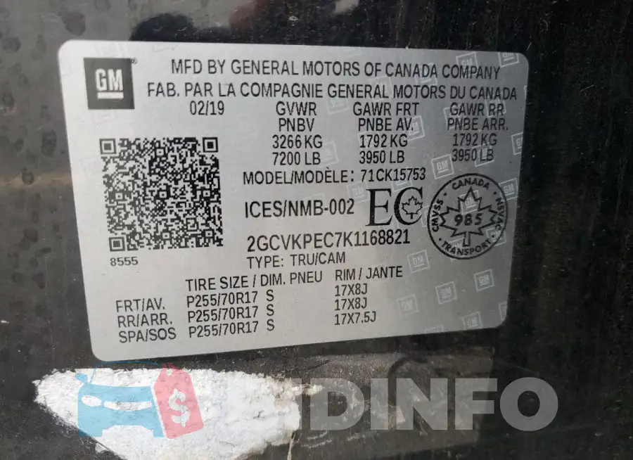 2GCVKPEC7K1168821 Photo# 12