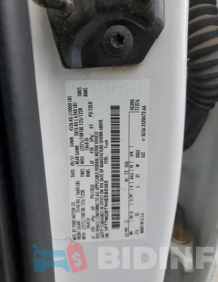 1FT7W2BT9HEE85365 Photo# 12