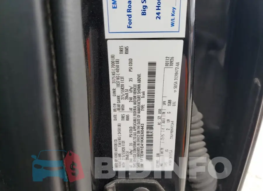 1FTEW1E41KKE60443 Photo# 12