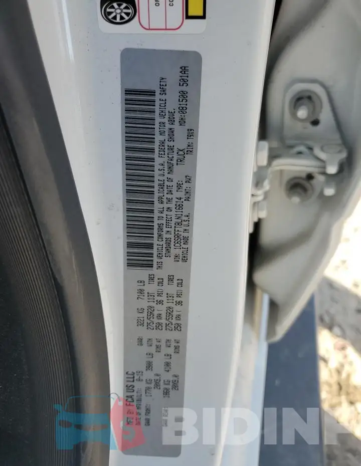 1C6SRFFT8LN116614 Photo# 12