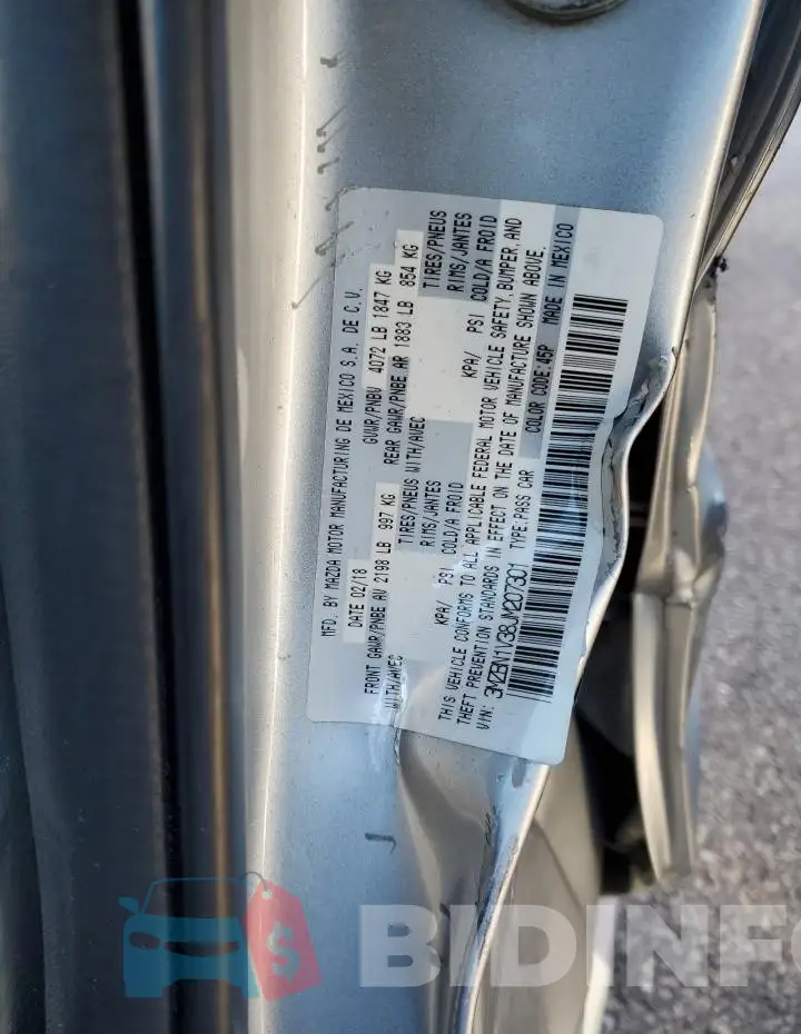 3MZBN1V38JM207301 Photo# 13