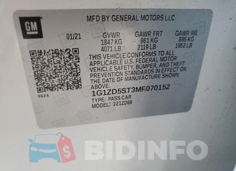 1G1ZD5ST3MF070152 Photo# 12