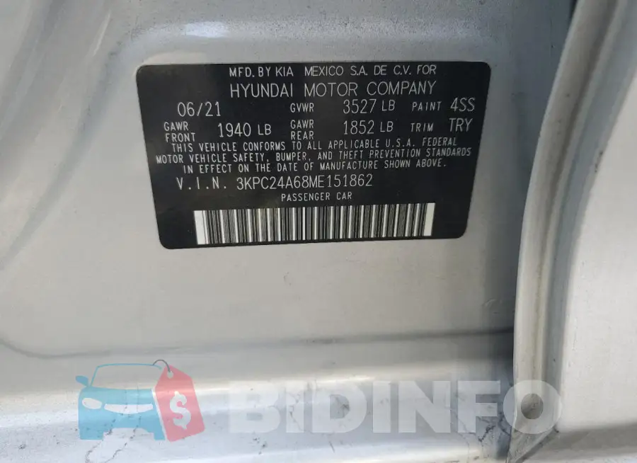3KPC24A68ME151862 Photo# 12