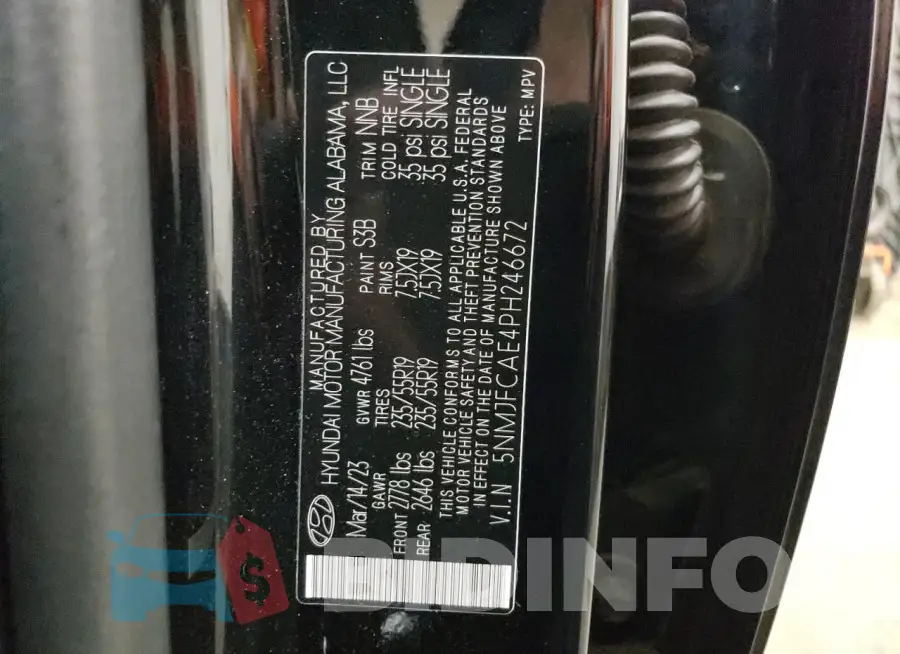5NMJFCAE4PH246672 Photo# 13