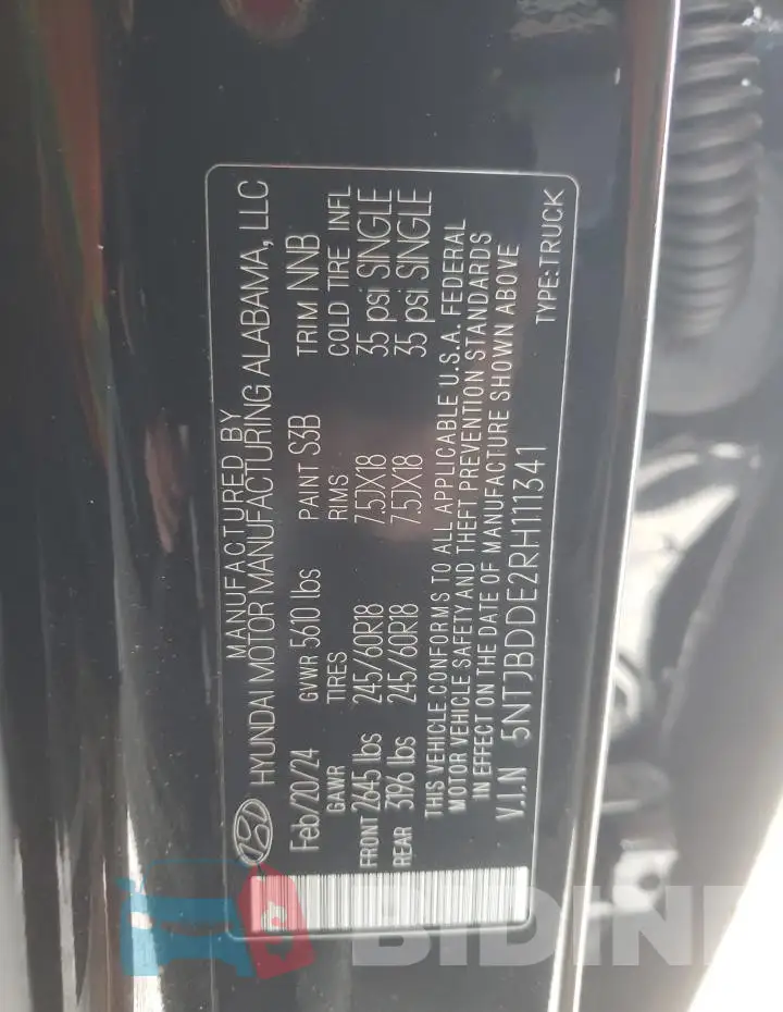 5NTJBDDE2RH111341 Photo# 13