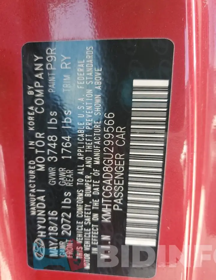 KMHTC6AD8GU299566 Photo# 12