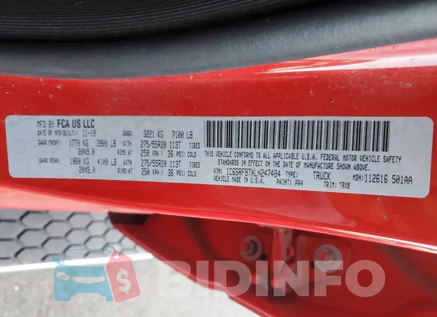 1C6SRFBTXLN247484 Photo# 12