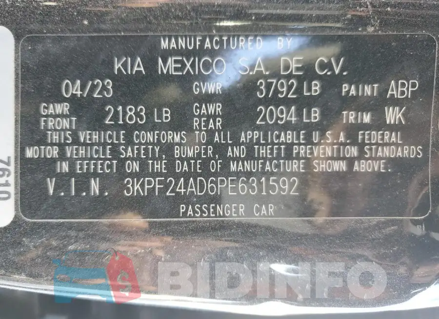 3KPF24AD6PE631592 Photo# 12
