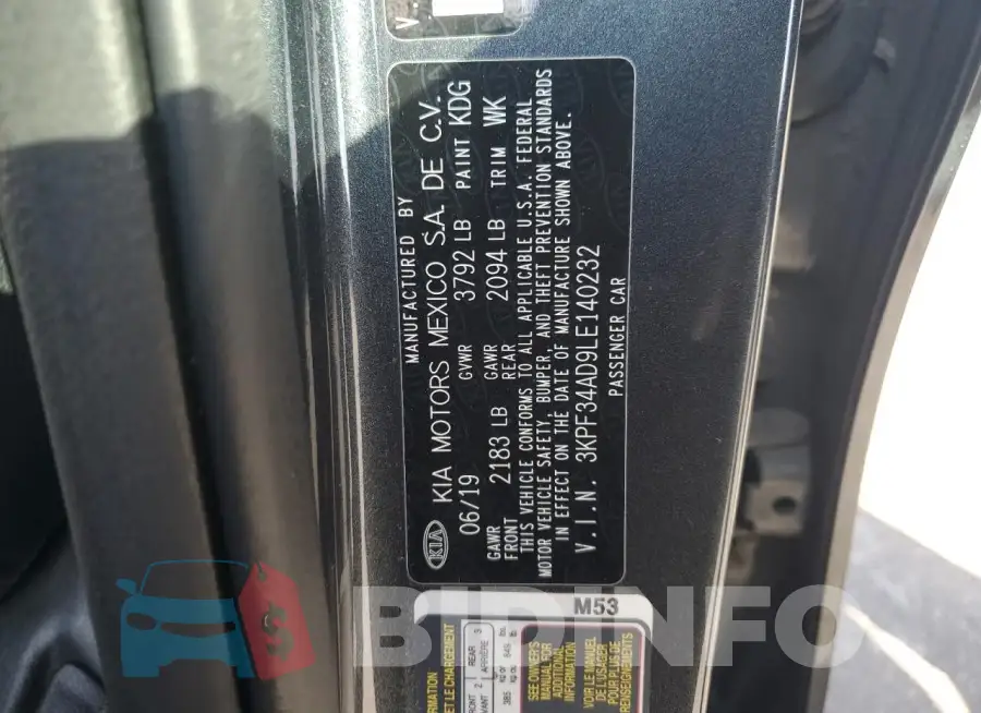 3KPF34AD9LE140232 Photo# 12