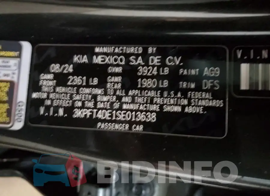 3KPFT4DE1SE013638 Photo# 12