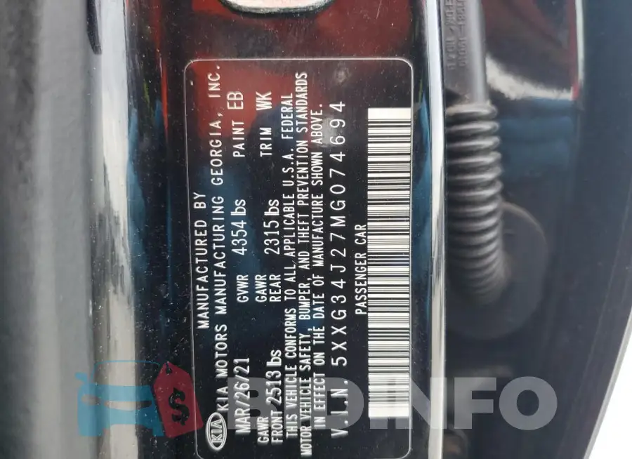 5XXG34J27MG074694 Photo# 12