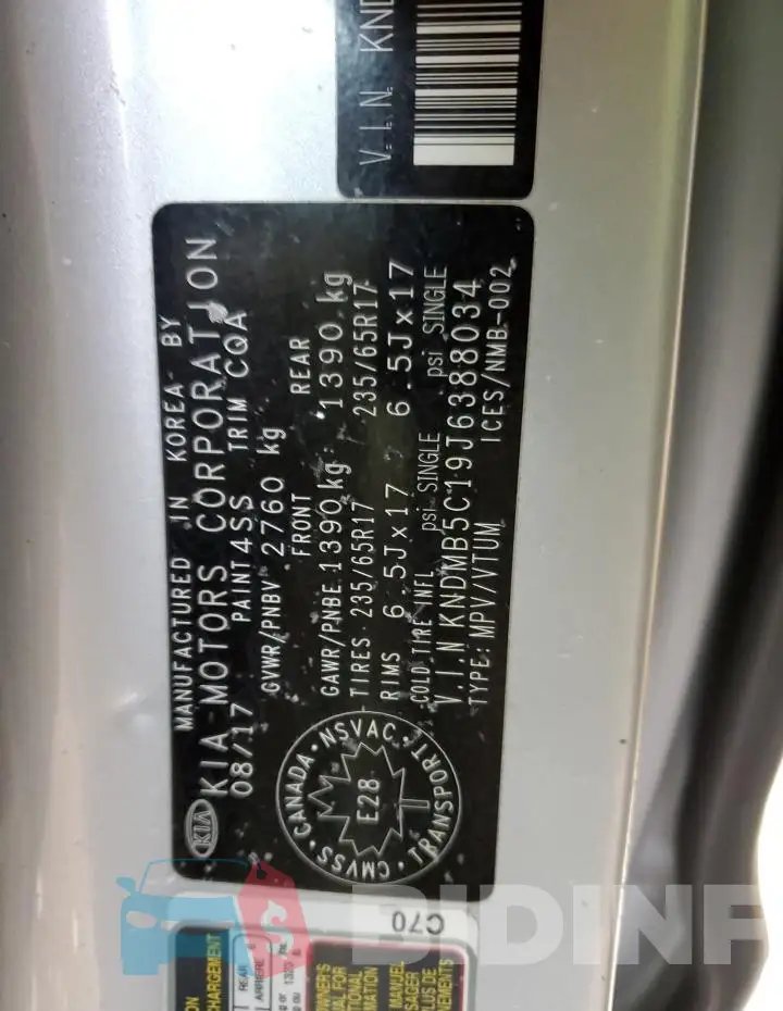 KNDMB5C19J6388034 Photo# 13
