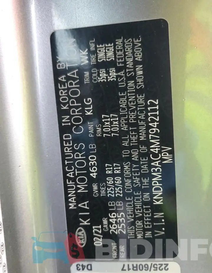 KNDPM3AC4M7942112 Photo# 12