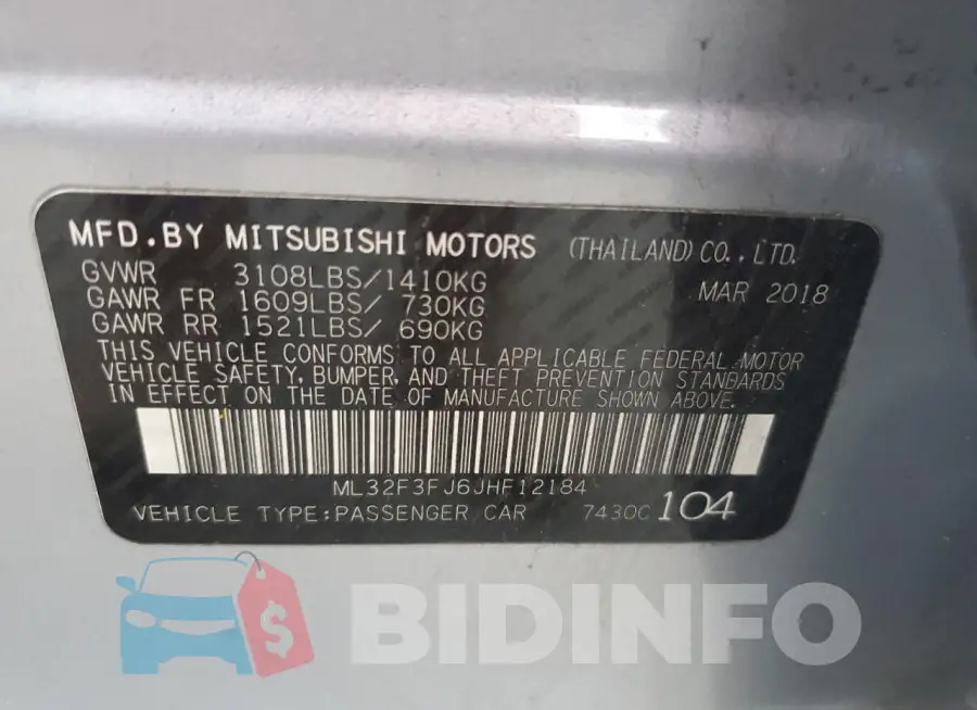 ML32F3FJ6JHF12184 Photo# 12