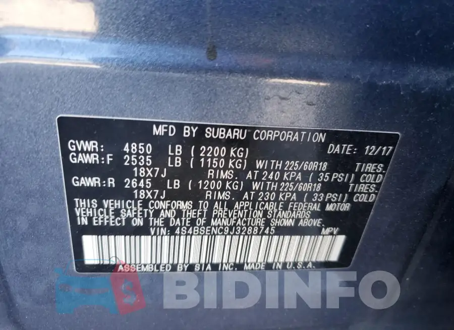 4S4BSENC9J3288745 Photo# 14