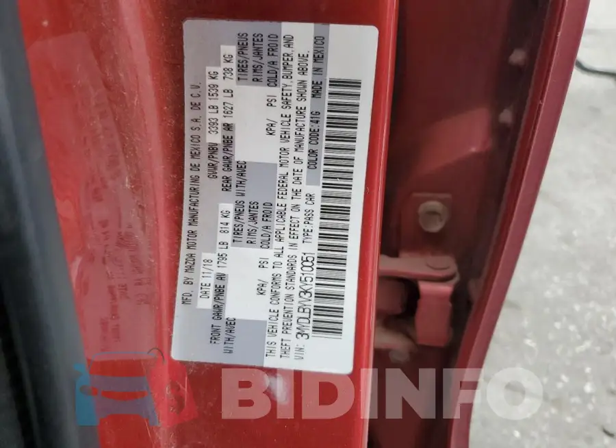 3MYDLBYV3KY510051 Photo# 12