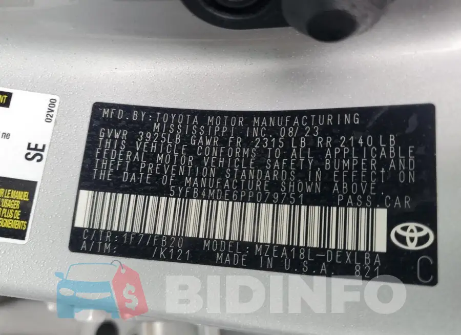 5YFB4MDE6PP079751 Photo# 12