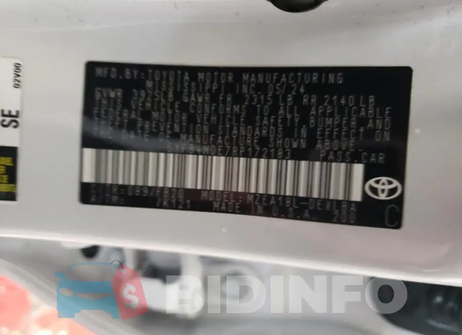 5YFB4MDE7RP172183 Photo# 13