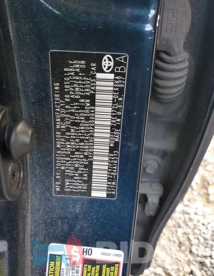 5YFBURHE3HP660648 Photo# 12
