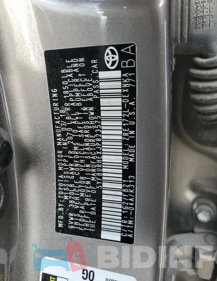 5YFBURHEXJP823575 Photo# 12