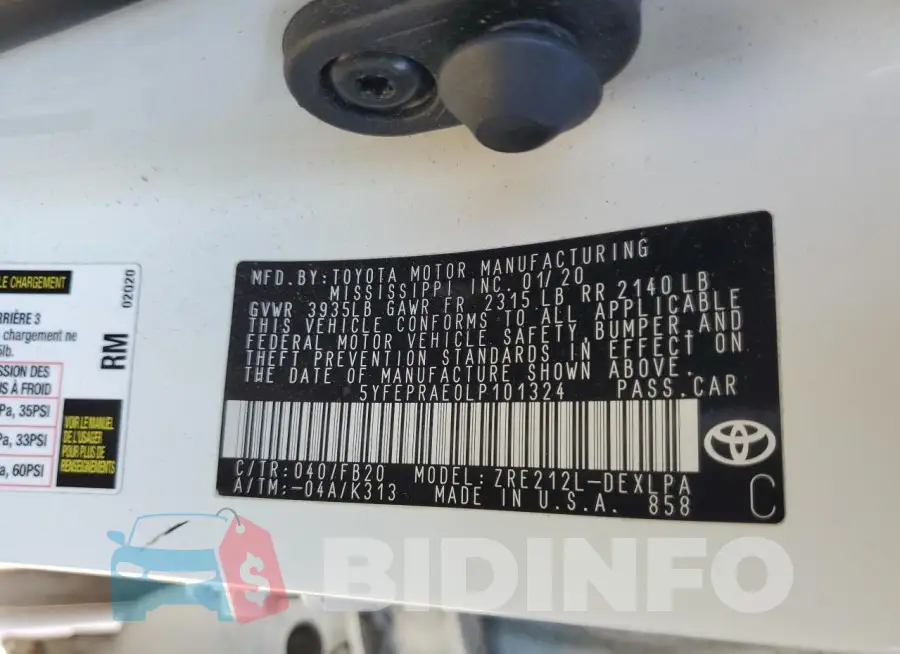 5YFEPRAE0LP101324 Photo# 13