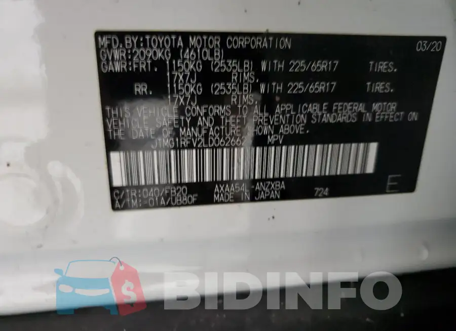 JTMG1RFV2LD062662 Photo# 14