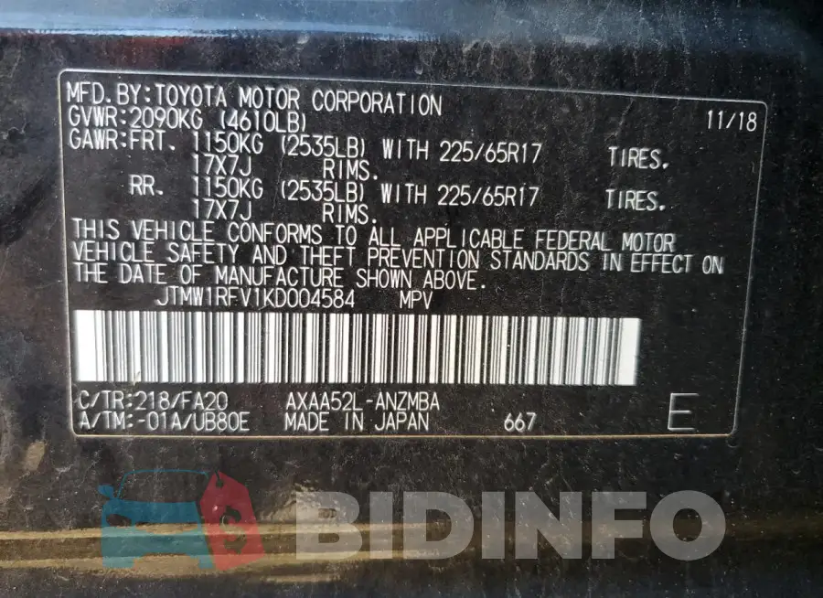 JTMW1RFV1KD004584 Photo# 13