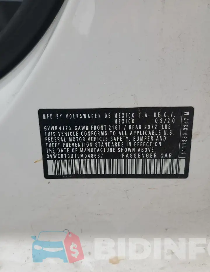 3VWCB7BU1LM048637 Photo# 12