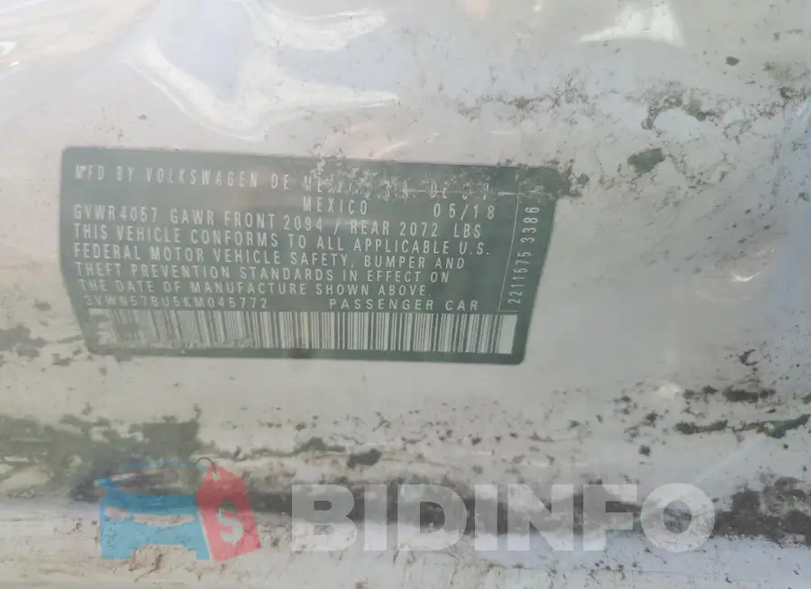3VWN57BU5KM045772 Photo# 12