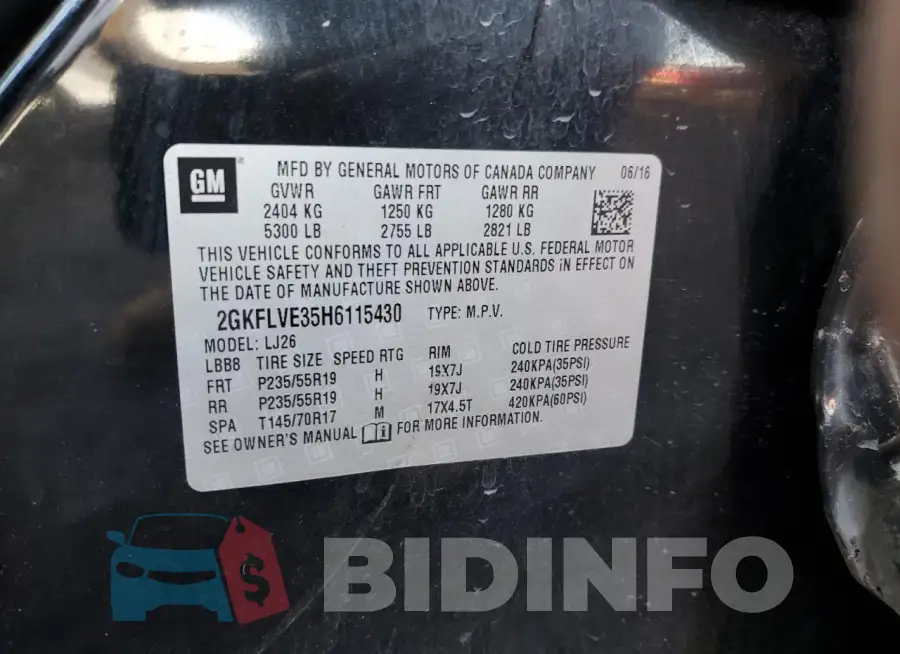 2GKFLVE35H6115430 Photo# 13