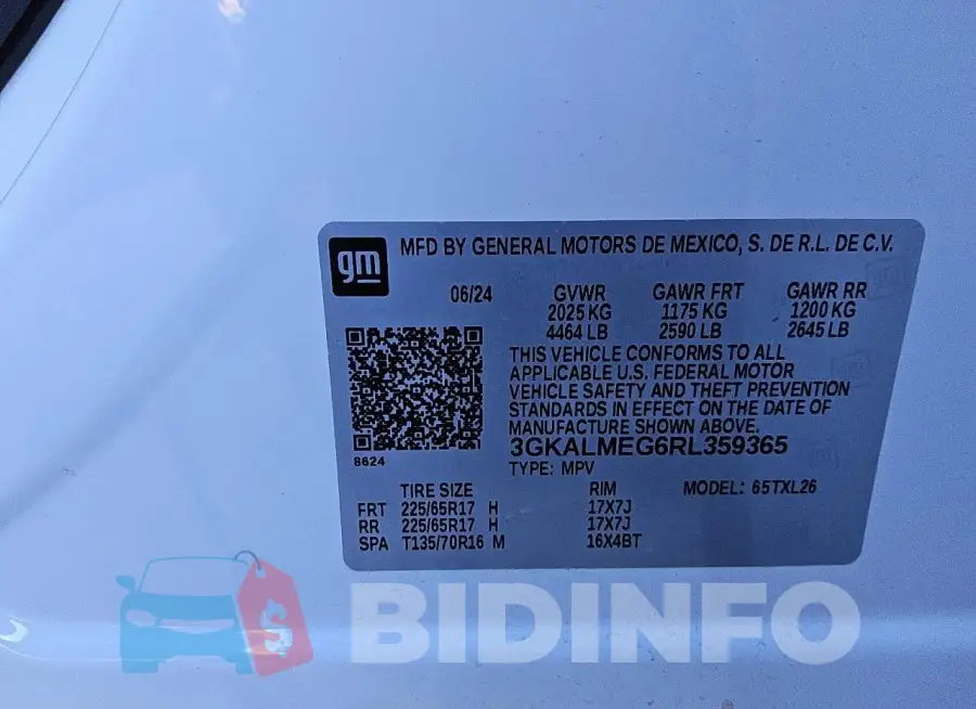 3GKALMEG6RL359365 Photo# 13