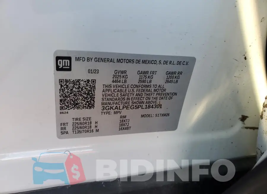 3GKALPEG5PL184301 Photo# 13