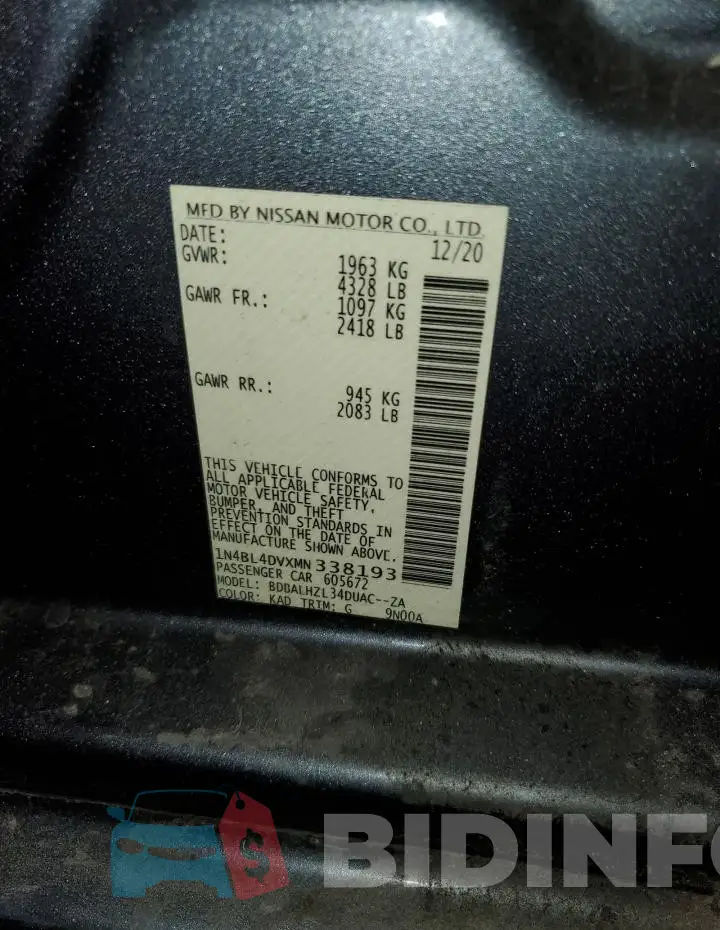 1N4BL4DVXMN338193 Photo# 12
