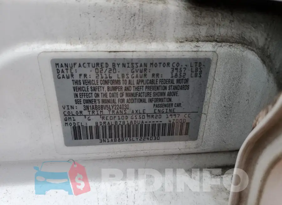 3N1AB8BV5LY224030 Photo# 12