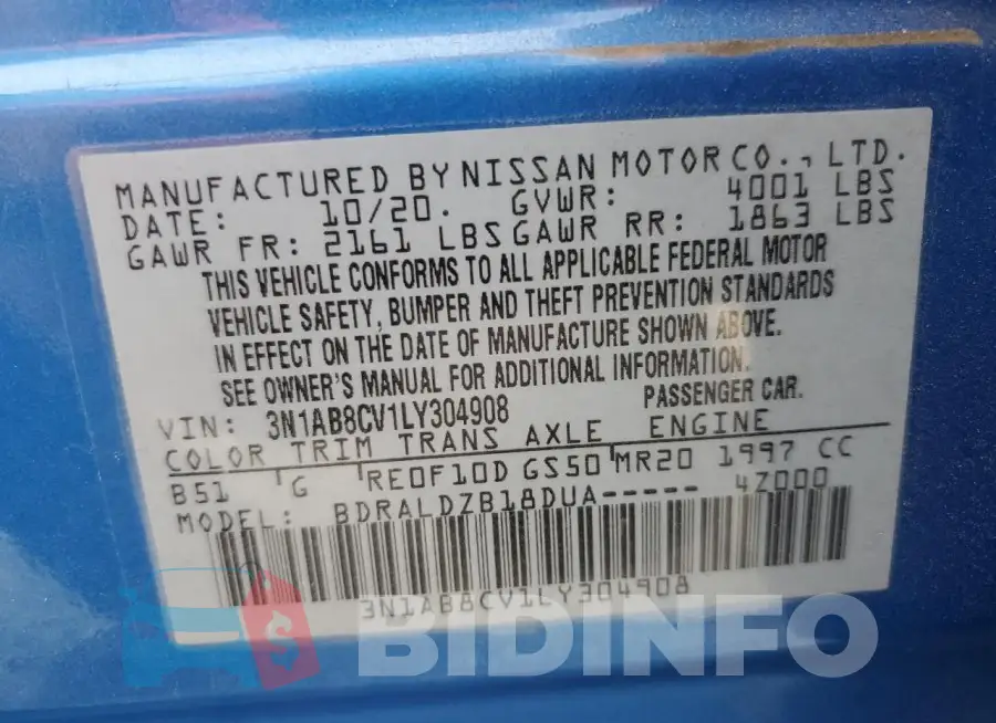 3N1AB8CV1LY304908 Photo# 12