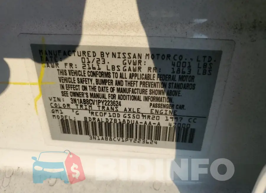 3N1AB8CV1PY223624 Photo# 12