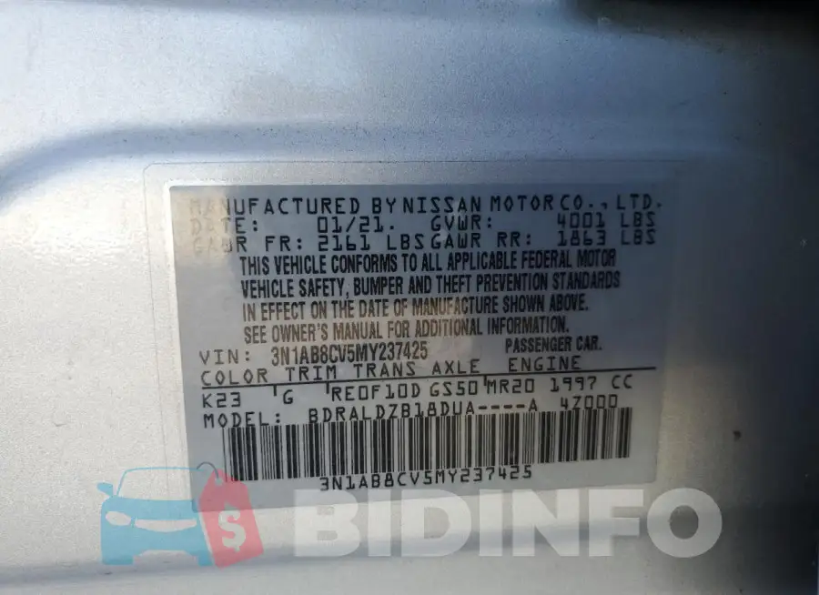 3N1AB8CV5MY237425 Photo# 12
