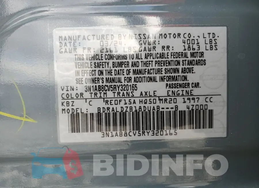 3N1AB8CV5RY320165 Photo# 12