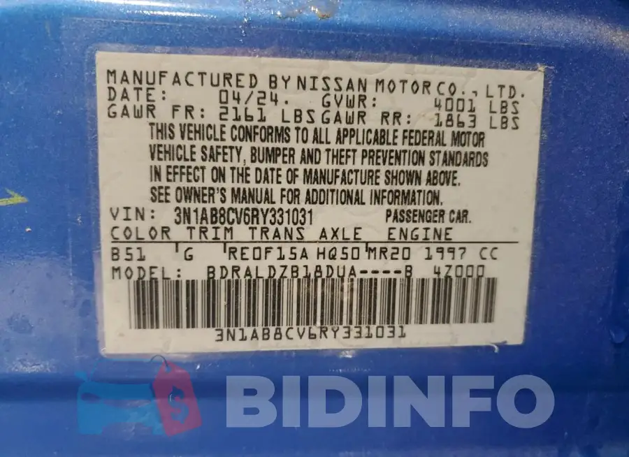 3N1AB8CV6RY331031 Photo# 12