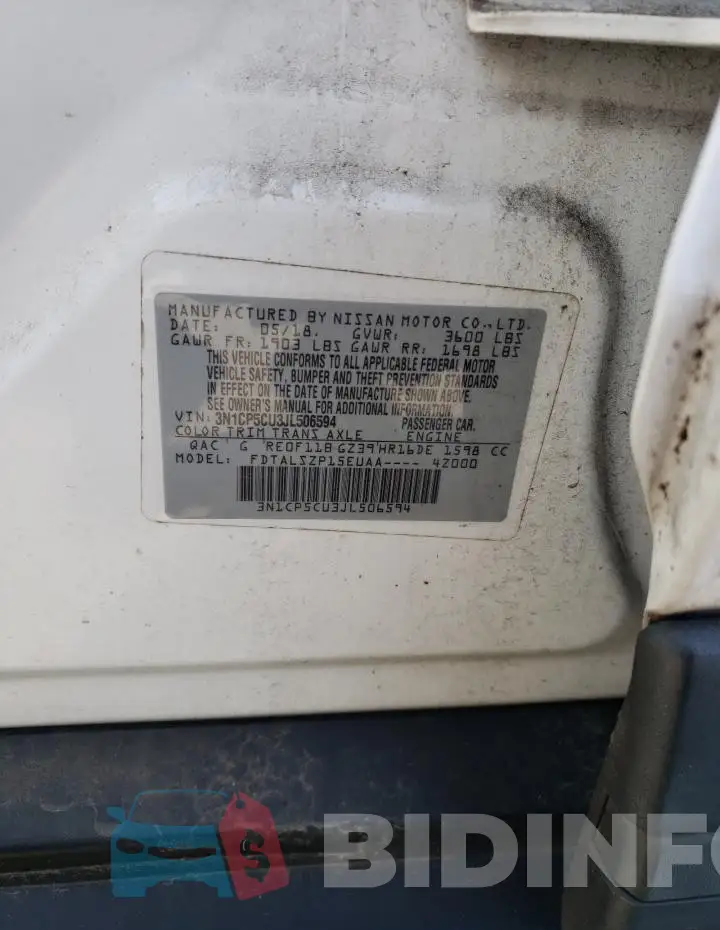 3N1CP5CU3JL506594 Photo# 13