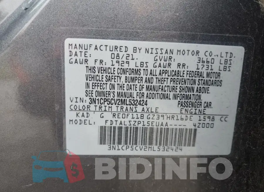 3N1CP5CV2ML532424 Photo# 13