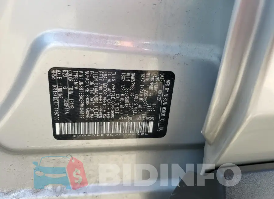 JN8BT3BA2PW404839 Photo# 13