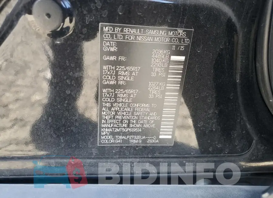 KNMAT2MT5GP619514 Photo# 13