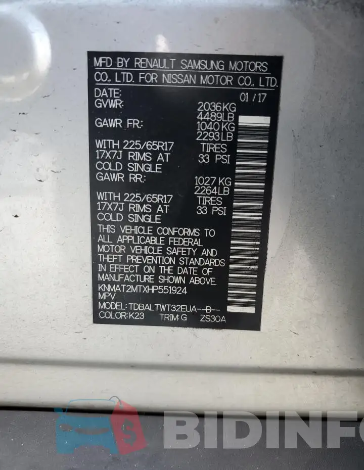 KNMAT2MTXHP551924 Photo# 13