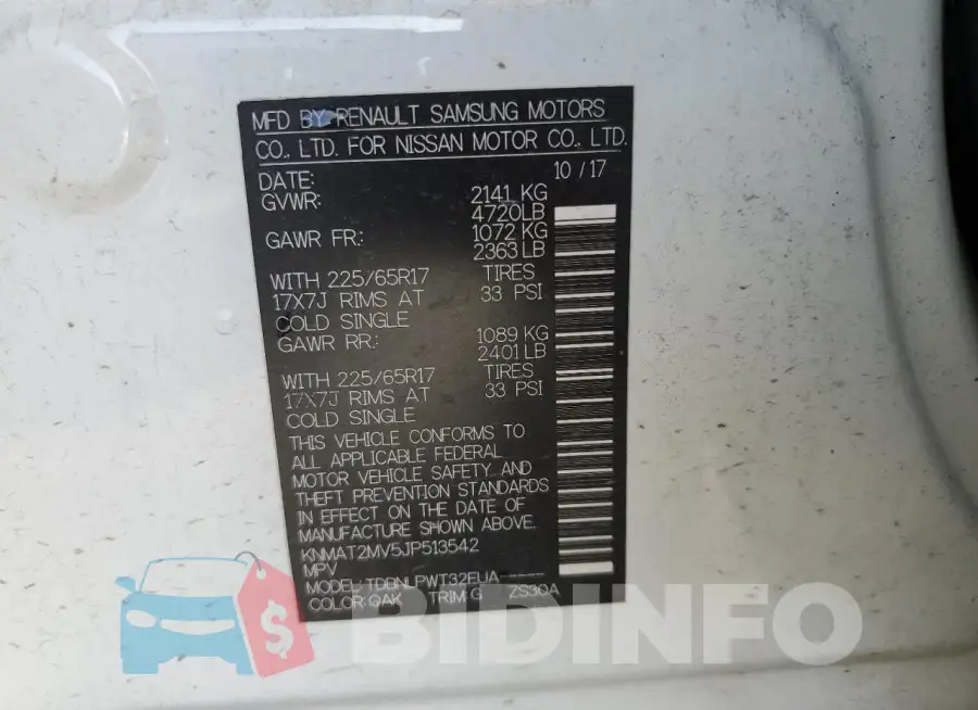 KNMAT2MV5JP513542 Photo# 13