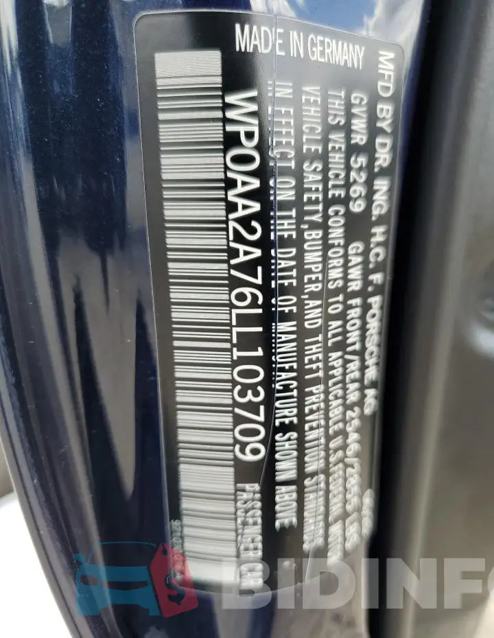 WP0AA2A76LL103709 Photo# 12