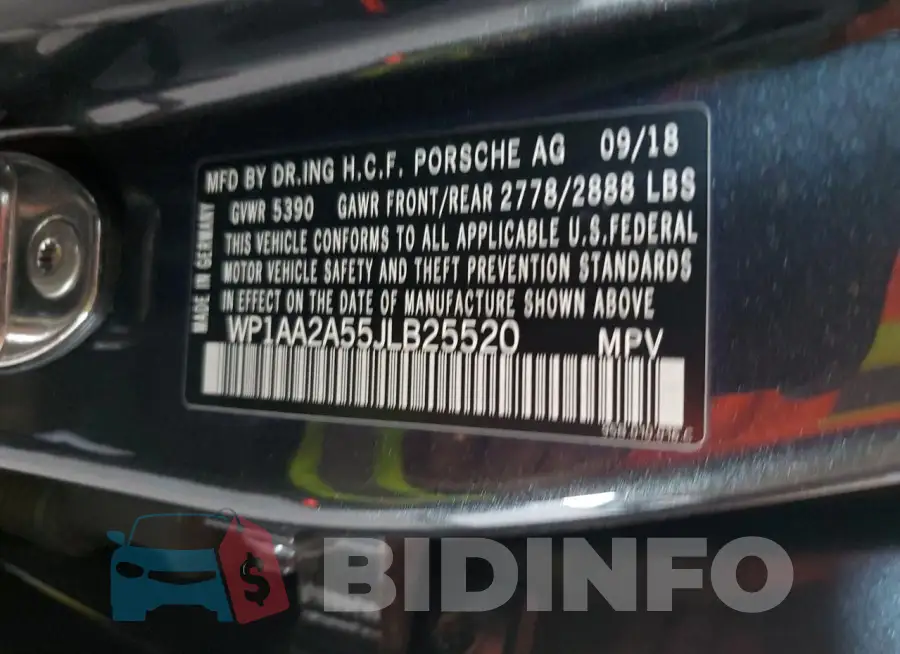 WP1AA2A55JLB25520 Photo# 12